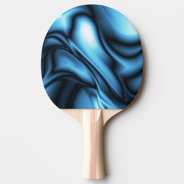 Blue Silk wave Ping Pong Paddle (Front)