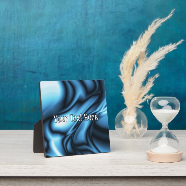 Blue Silk wave Plaque (Insitu)