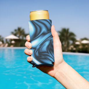 Blue Silk wave Seltzer Can Cooler