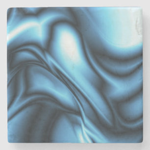 Blue Silk wave Stone Coaster