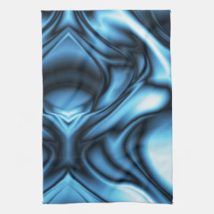 Blue Silk wave Tea Towel