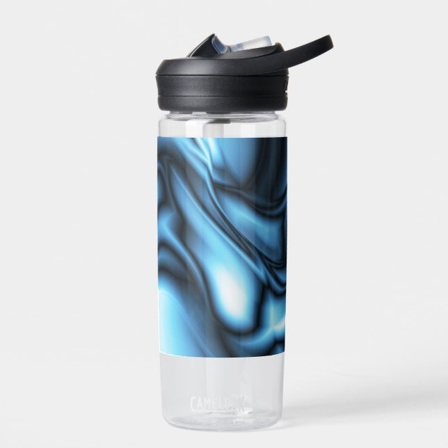 Blue Silk wave Water Bottle (Left)