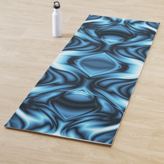 Blue Silk wave Yoga Mat (In Situ)