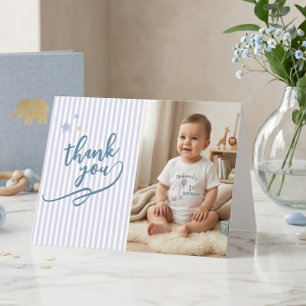 Blue Silly Goose Thank You Card Baby Boy Birthday