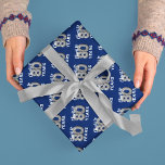 Blue Silver Cheers to 80 Years Birthday Wrapping Paper Sheet<br><div class="desc">Elegant eightieth adult birthday wrapping paper featuring a stylish navy blue background that can be changed to any colour,  silver sparkly glitter,  and the saying "cheers to 80 years" using eighty silver hellium balloons.</div>