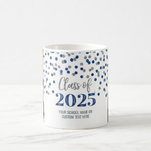 Blue Silver Class of 2025 Coffee Mug