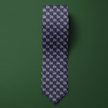 Blue & Silver Farmers Tractor Tie<br><div class="desc">Nothing is more iconic in farm country than a tractor,  which makes this simple but elegant design ideal for the farmer in your life. Create a great gift combination package with a pair of matching socks featuring the same design.</div>