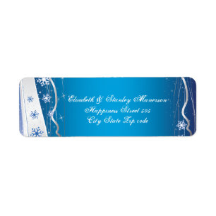 Blue, silver grey, white snowflake winter wedding