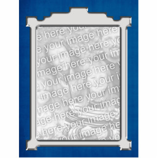 Blue & silver Photo frame Ornament Photo Sculpture Decoration
