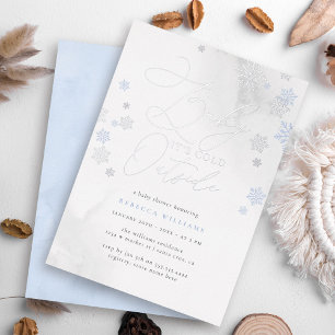 Blue & Silver Snowflakes Winter Boy Baby Shower