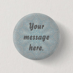 Blue Silver Star Kaleidoscope Your Words Buttons