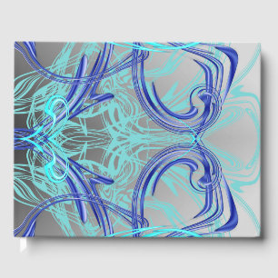 blue silver Wedding guestbook, festive decor, Guest Book