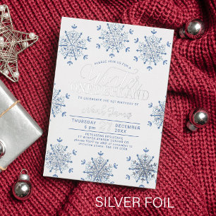Blue silver Winter Onederland first birthday