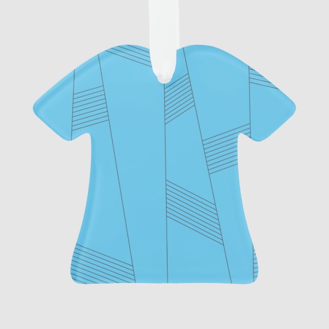 Blue, simple, elegant, abstract line pattern ornament (Back)