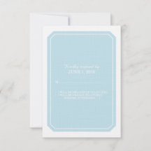 Blue Simply Elegant Response Card