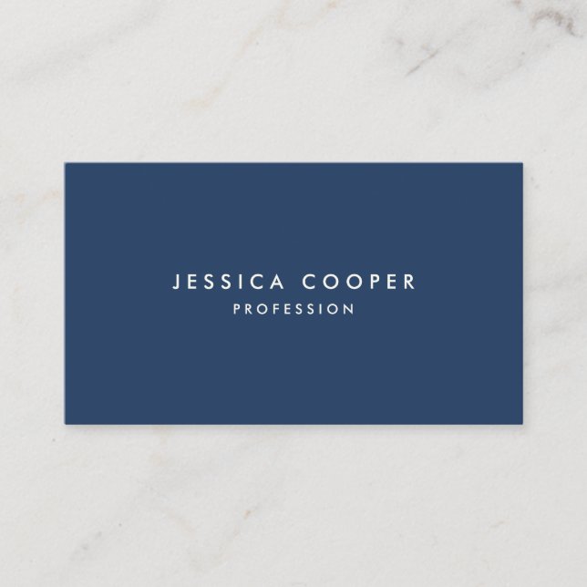 Blue Single Marine Business Card (Front)