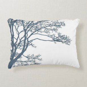 Blue Single Tree Boho Decorative Cushion