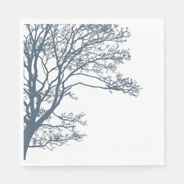Blue Single Tree Boho Napkin (Front)