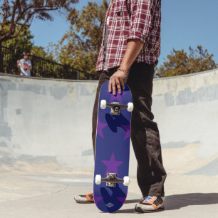 Blue Skateboard Purple Stars HAMbyWG