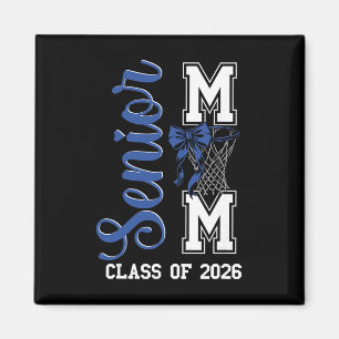 Blue Sketll Bow Senior Mum Cl Of 2026 Graduation Magnet