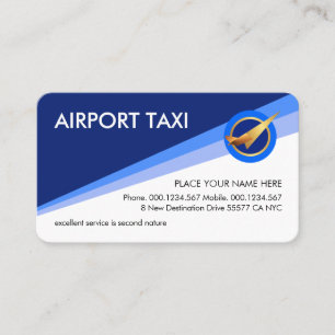 Blue Skies Airplane Taxi Liftoff Business Card