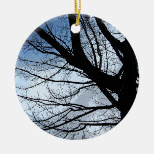 Blue Skies and Alder Tree Art Ornament