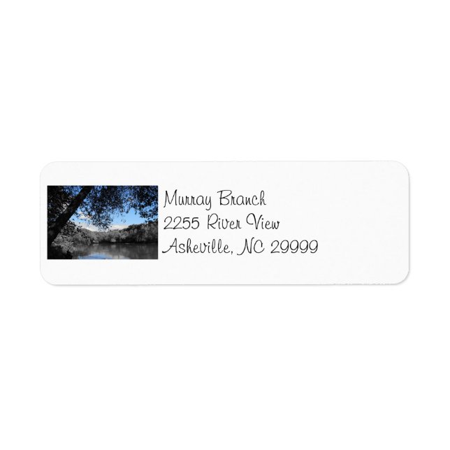 Blue Skies and Lakes Address Label (Front)