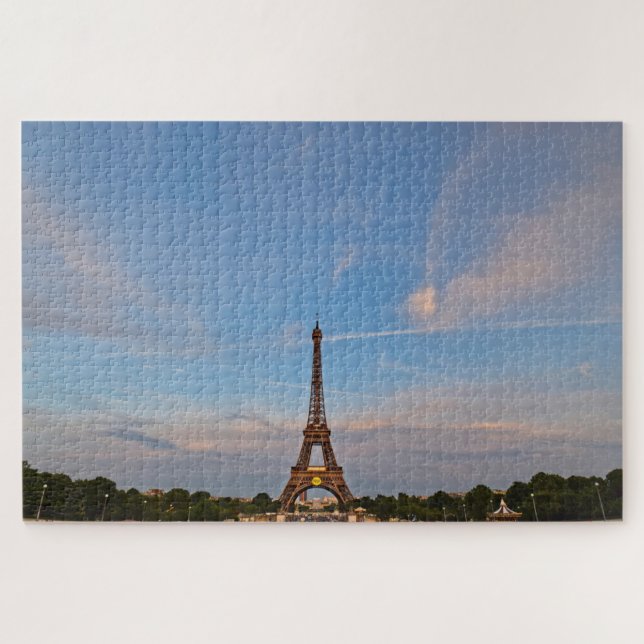 Blue Skies and the Eiffel Tower - 20x30 - 1014 pcs Jigsaw Puzzle (Horizontal)