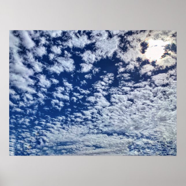 Blue Skies and White Clouds Poster (Front)