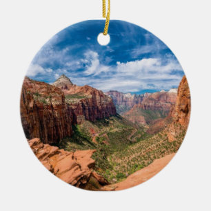 BLUE SKIES AT ZIONS CERAMIC TREE DECORATION