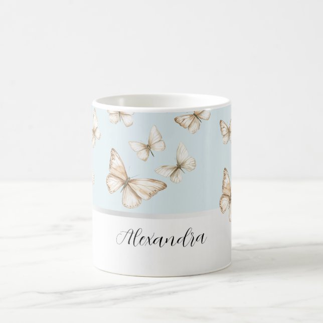 Blue Skies & Butterflies  Coffee Mug (Center)