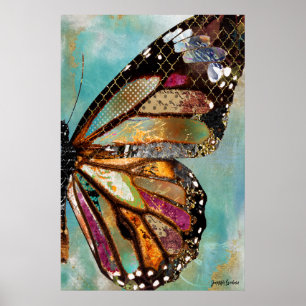 Blue Skies Butterfly Wing Poster