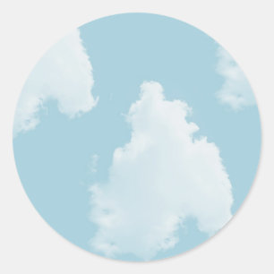 Blue Skies Clouds Classic Round Sticker