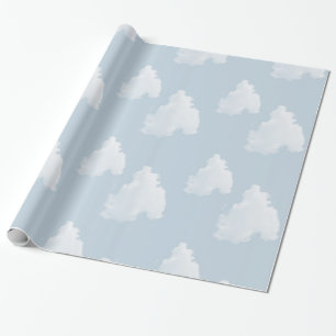 Blue Skies Clouds Wrapping Paper