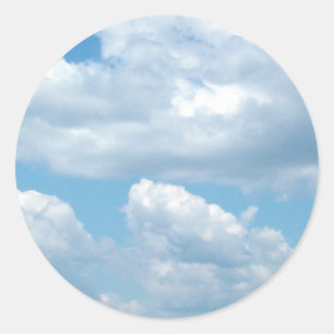 'Blue Skies' Light Blue Stickers