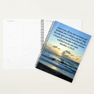 BLUE SKIES MATTHEW 11:28 SUNRISE PHOTO DESIGN PLANNER