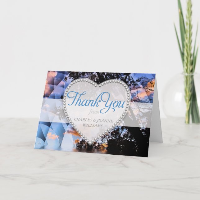 Blue Skies Nature Outdoor Thank You Cards (Front)