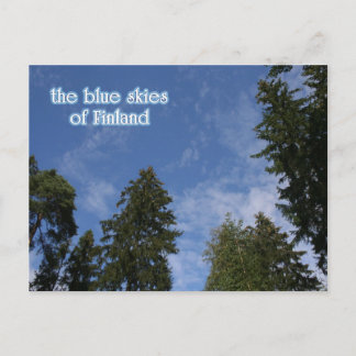 Blue Skies of Finland Postcard