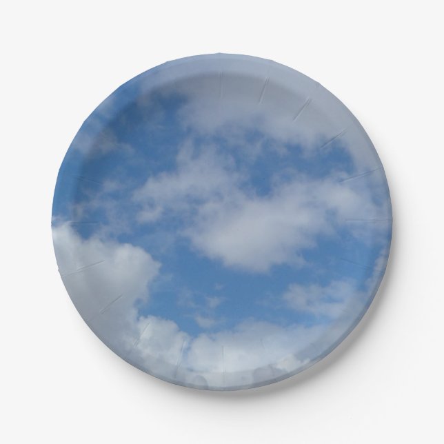 Blue Skies Paper Plate (Front)