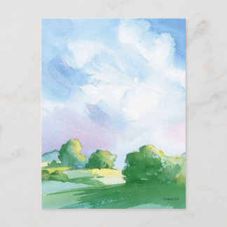 blue skies postcard