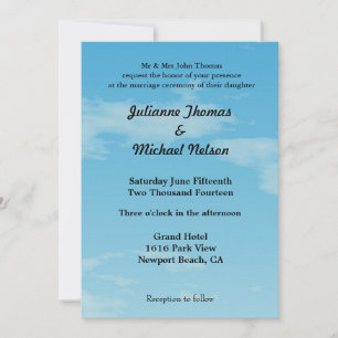 Blue Skies Wedding Invitation