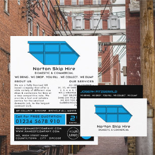Blue Skip, Skip/Dumpster Company Business Card