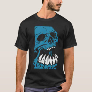 Blue Skull Artistics Cool Print On Demand T-Shirt