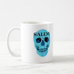 Blue Skull Coffee Mug, Salem Massachusetts Coffee Mug