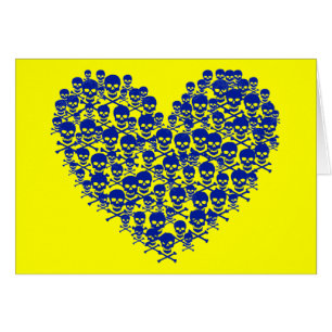 Blue Skull Heart