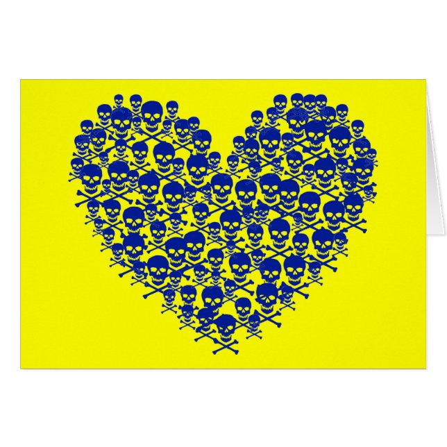 Blue Skull Heart (Front Horizontal)