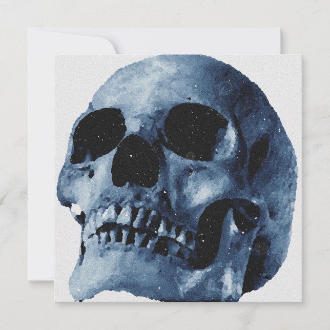 Blue Skull Invitation (Front)