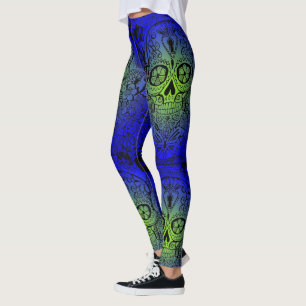 Blue Skull Leggings