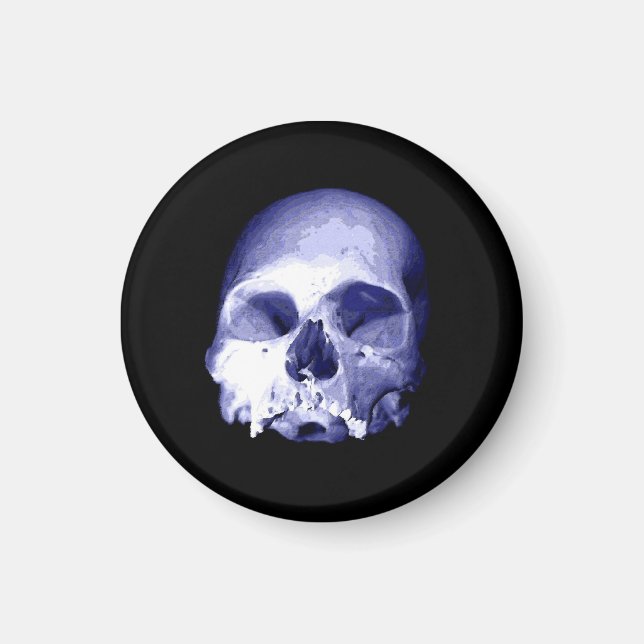 Blue Skull Magnet (Front)