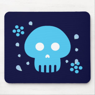 Blue Skull Mouse Mat